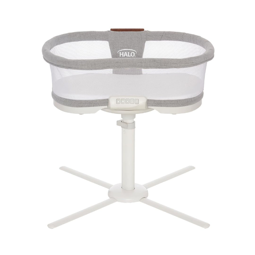 HALO BassiNest Luxe over-bed rotation for close sleep access and feeds