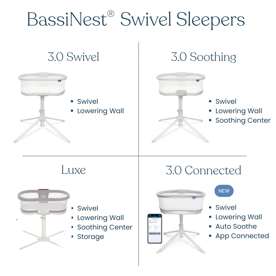 HALO BassiNest soothing sounds and vibrations for calm sessions.