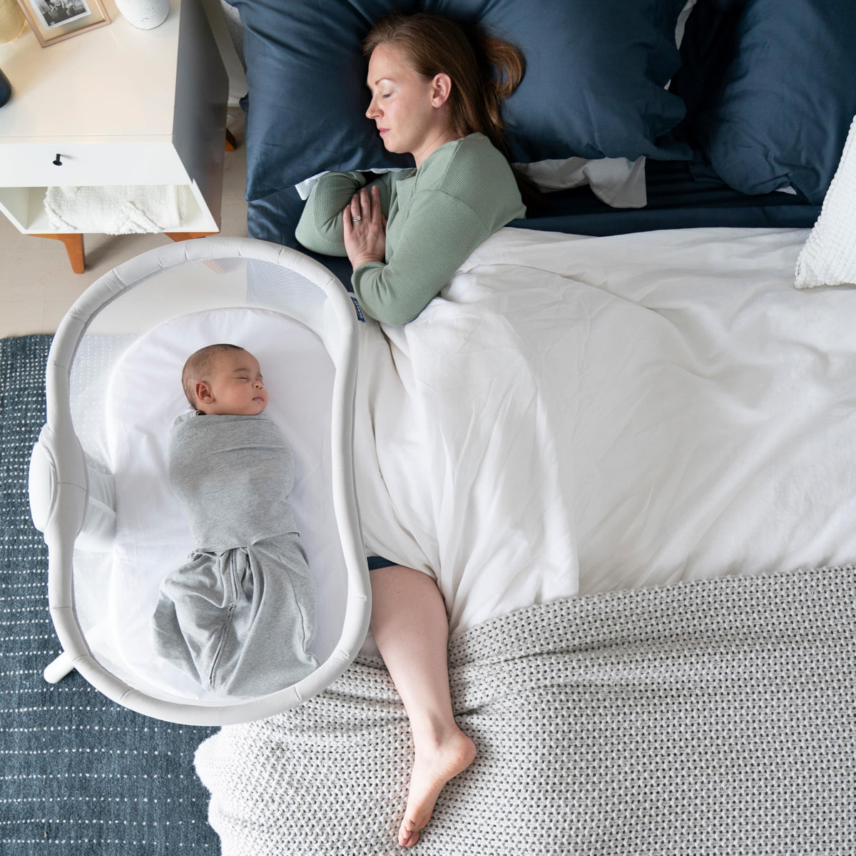 HALO BassiNest Swivel Sleeper over-bed design for safe, convenient night care.