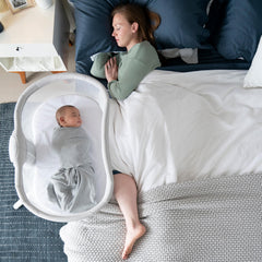 HALO BassiNest Swivel Sleeper over-bed design for safe, convenient night care.