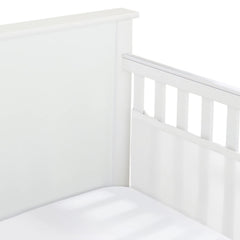 HALO BreathableBaby crib liner covers two full-size sides with breathable mesh
