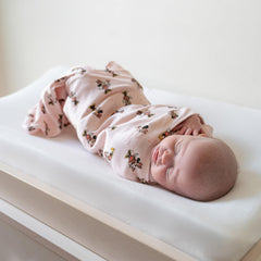 HALO Minnie Fun adjustable swaddle with arms-in and out options.