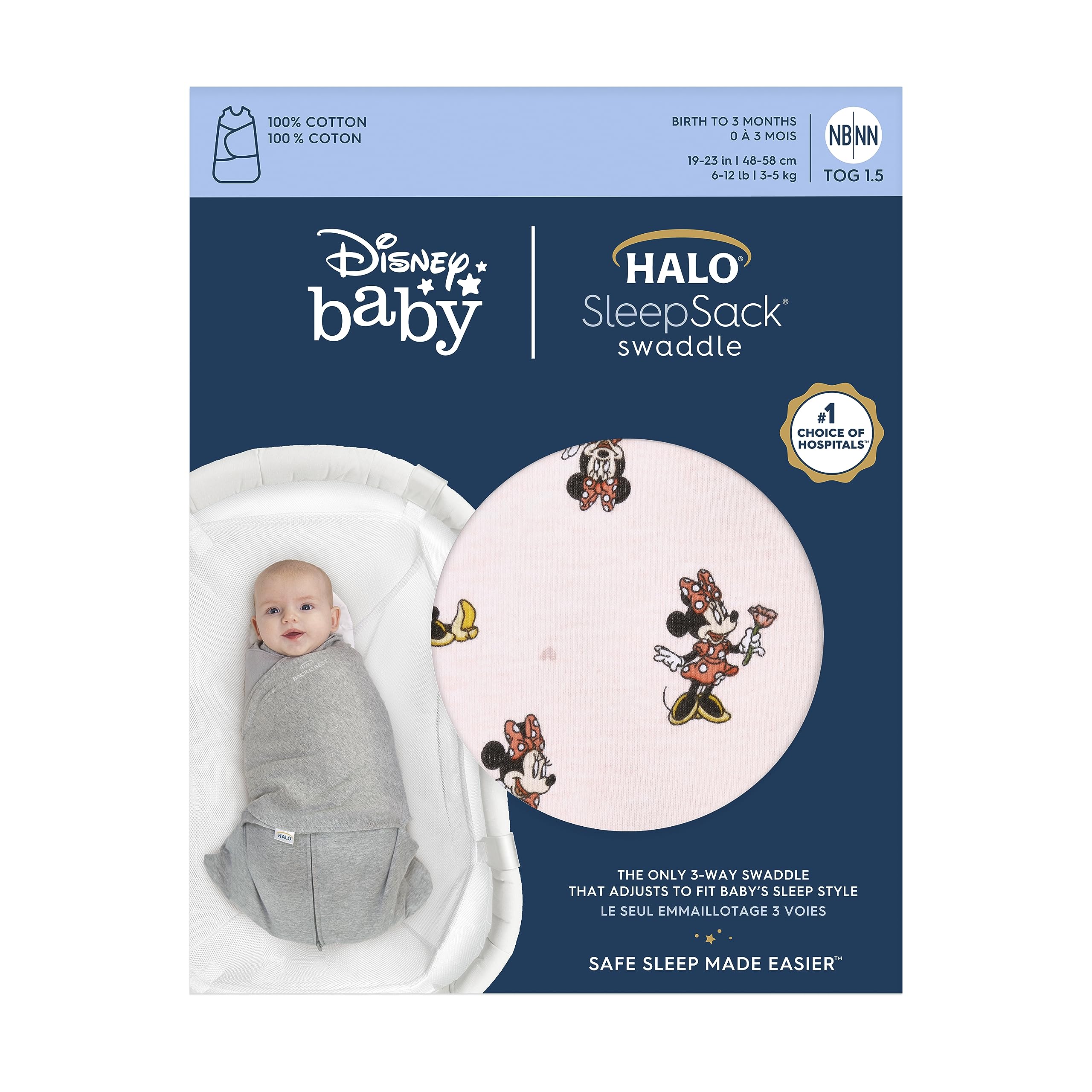 HALO Sleepsack Swaddle bottom zipper access enables quick diaper changes.