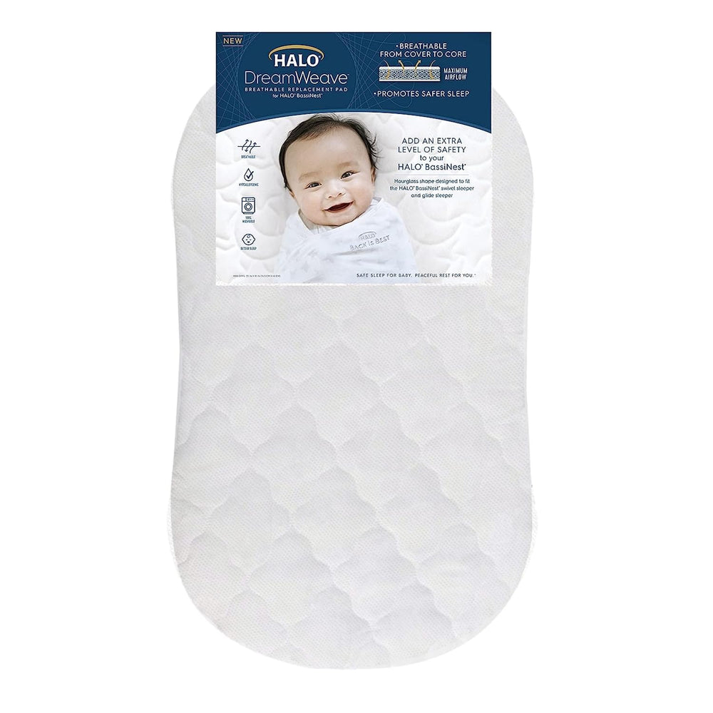 HALO DreamWeave BassiNest pad with open core for cooler sleep