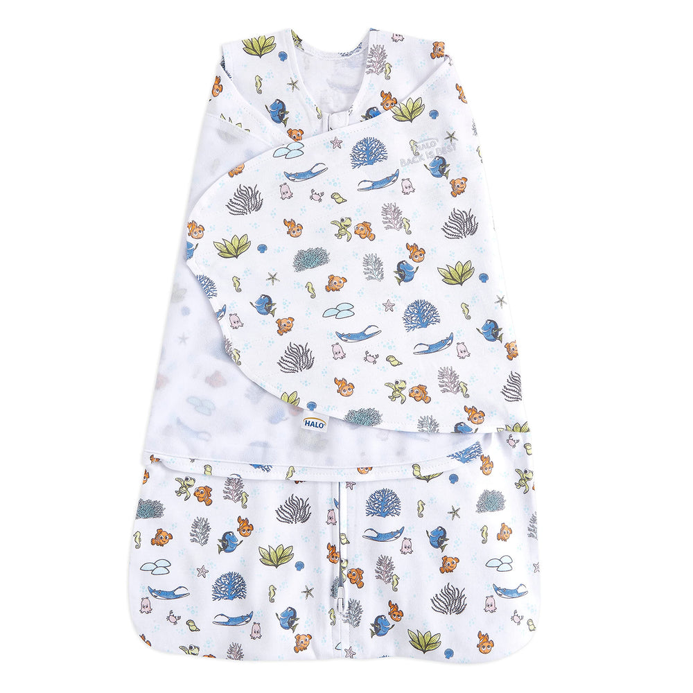 HALO Finding Nemo Sleepsack Swaddle with Nemo pattern for cozy newborn swaddling