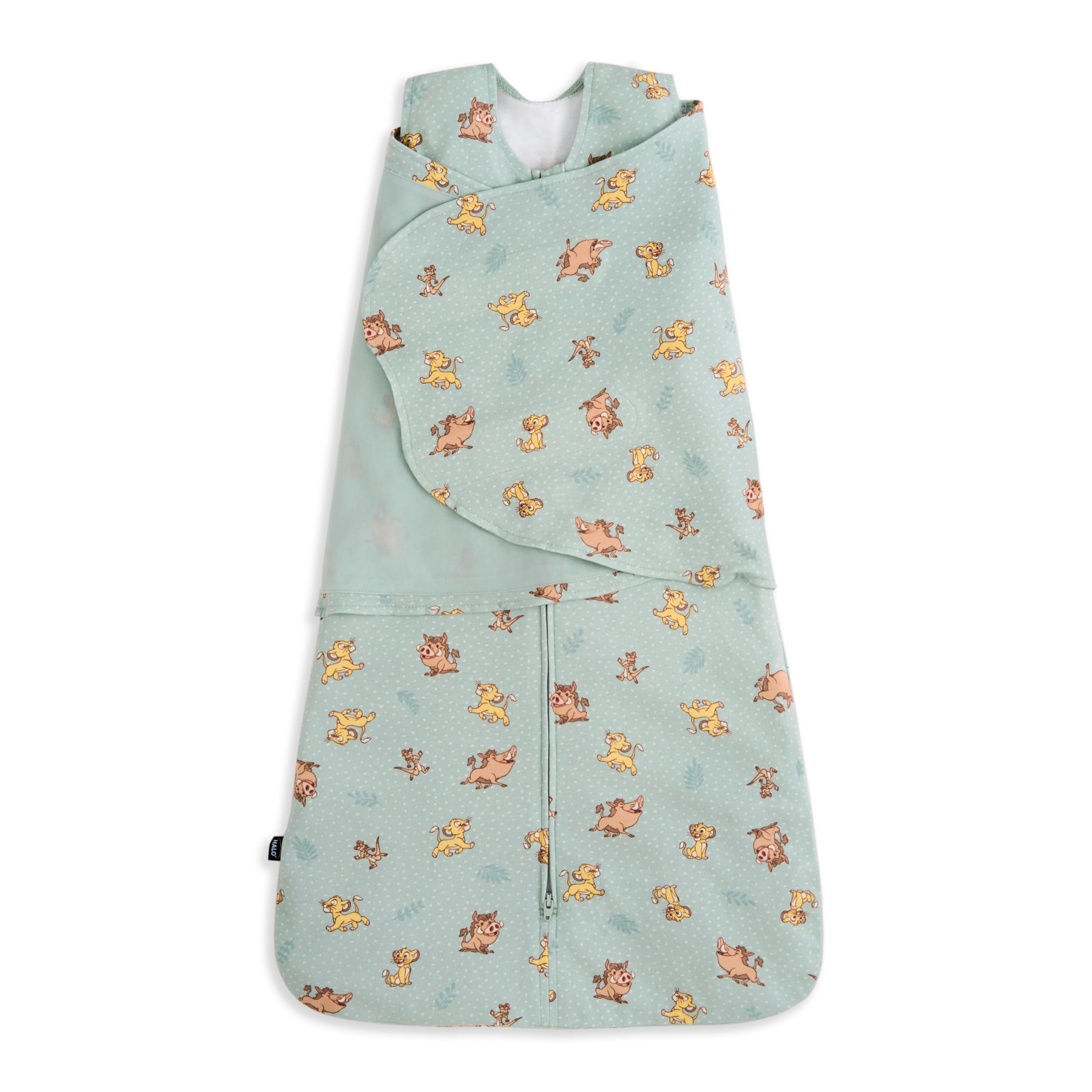 HALO Lion King Friends Sleepsack front view for safe, cozy newborn sleep