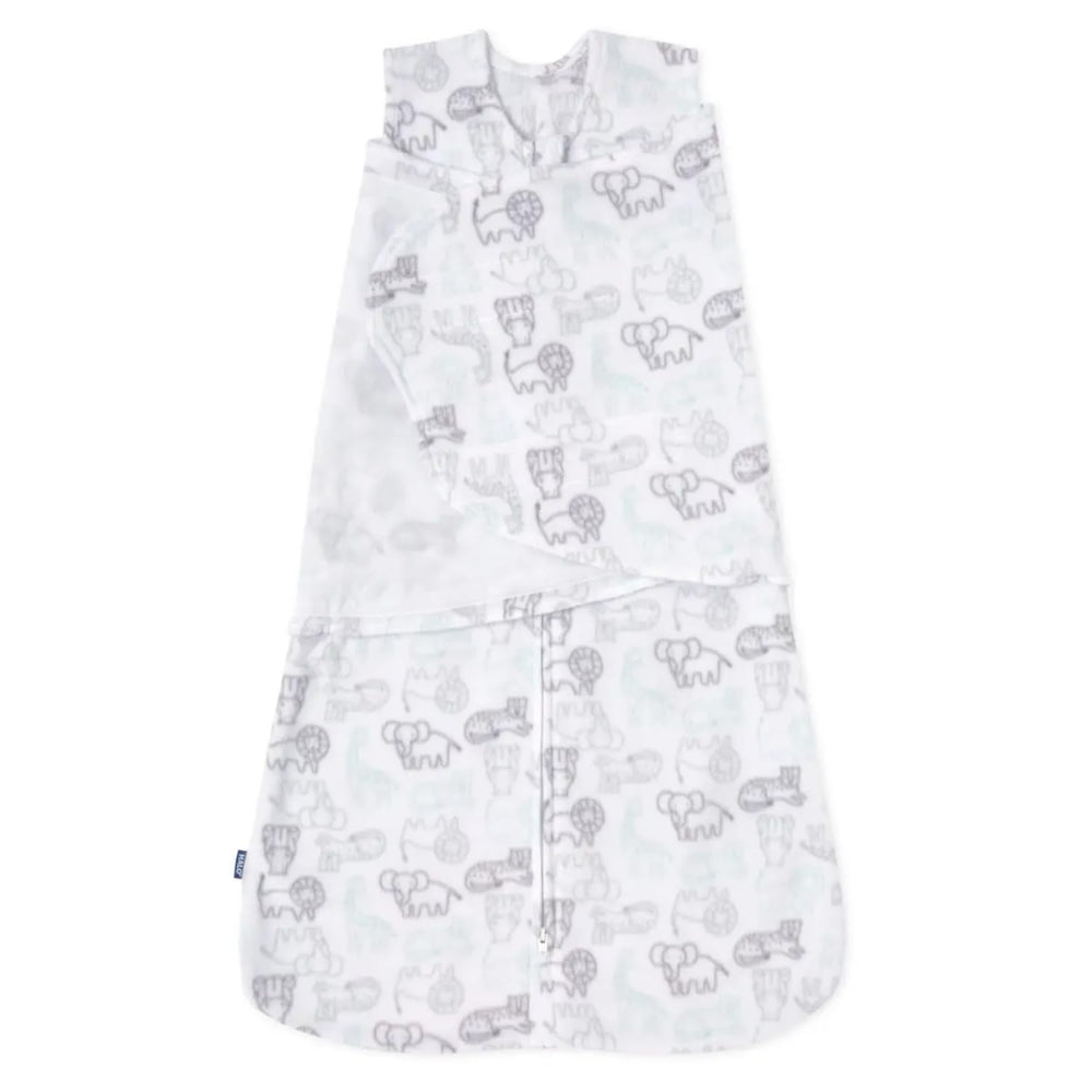 HALO micro-fleece sleepsack swaddle arm-in for secure newborn wrapping.
