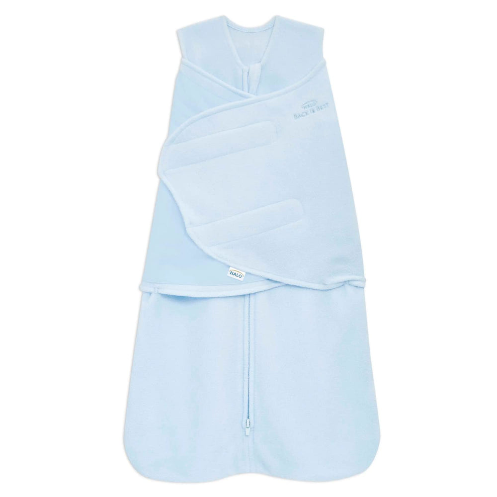 HALO SleepSack Swaddle in micro-fleece keeps baby warm and secure.