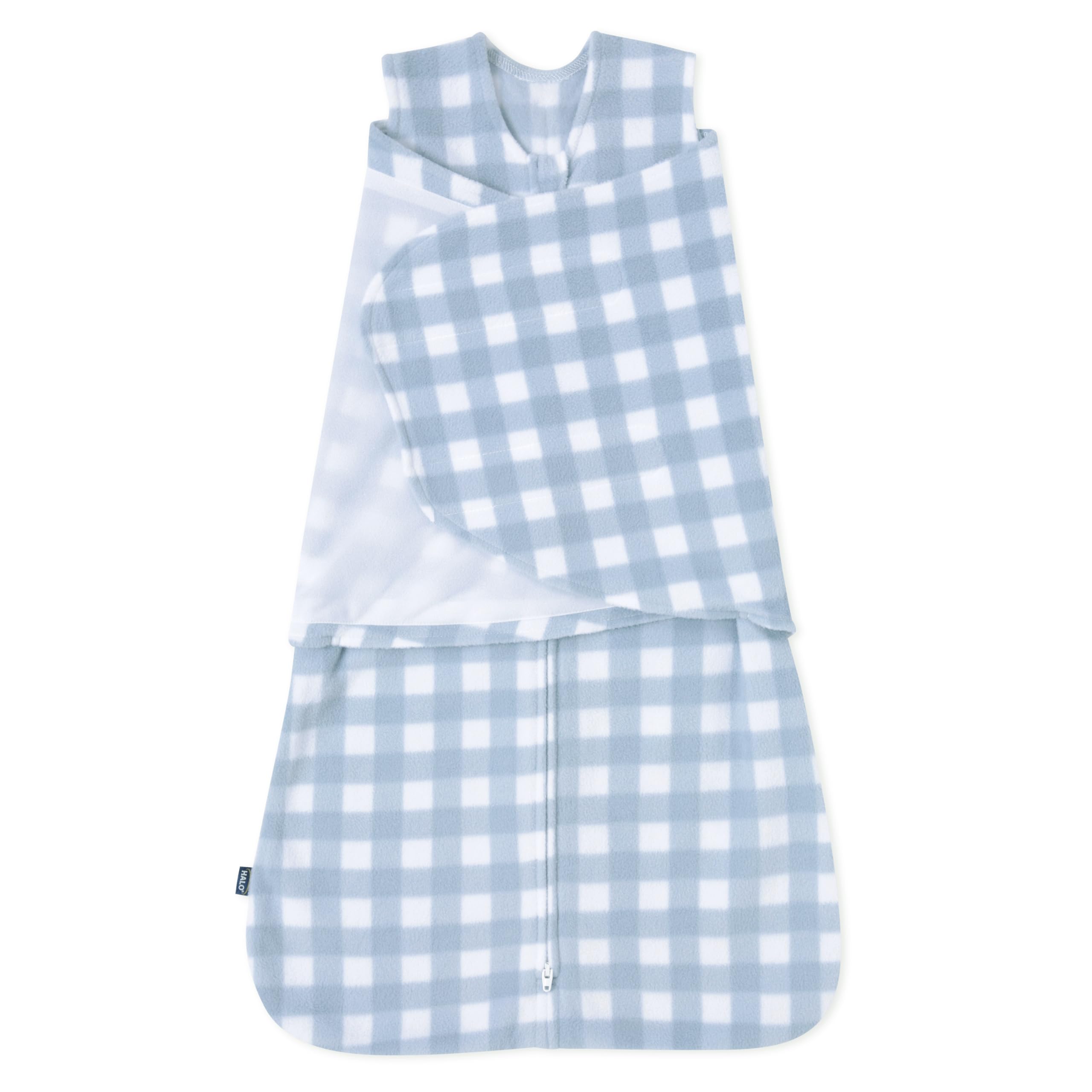 HALO micro-fleece sleepsack swaddle arms in for secure sleep and growth-friendly positioning