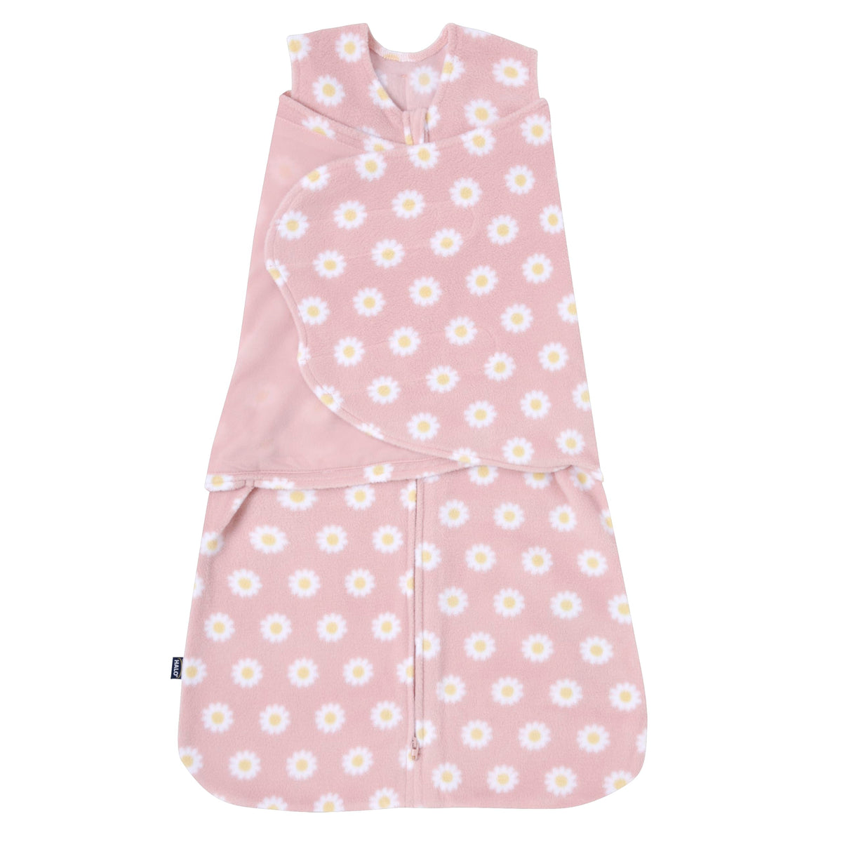 HALO Sleepsack Swaddle Daisy front view for cozy, secure wrap.
