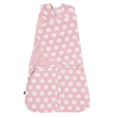 HALO Sleepsack Swaddle Daisy front view for cozy, secure wrap.