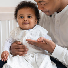 HALO SleepSack Blue Thyme bottom zipper enables easy diaper changes and secure night sleep