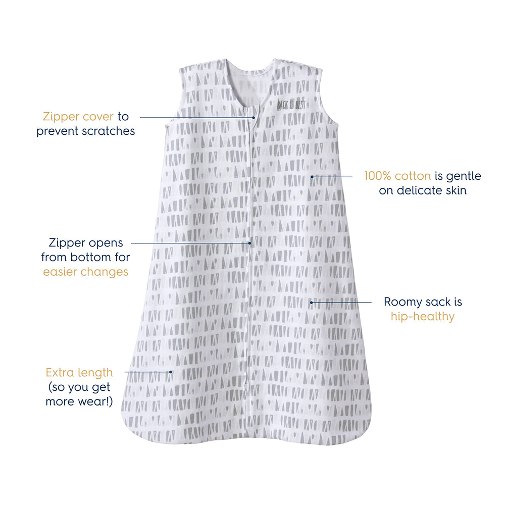 HALO SleepSack bottom zipper enables quick diaper changes