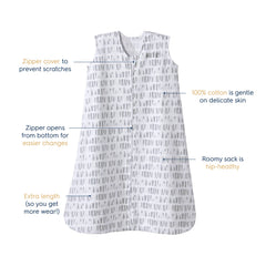 HALO SleepSack bottom zipper enables quick diaper changes