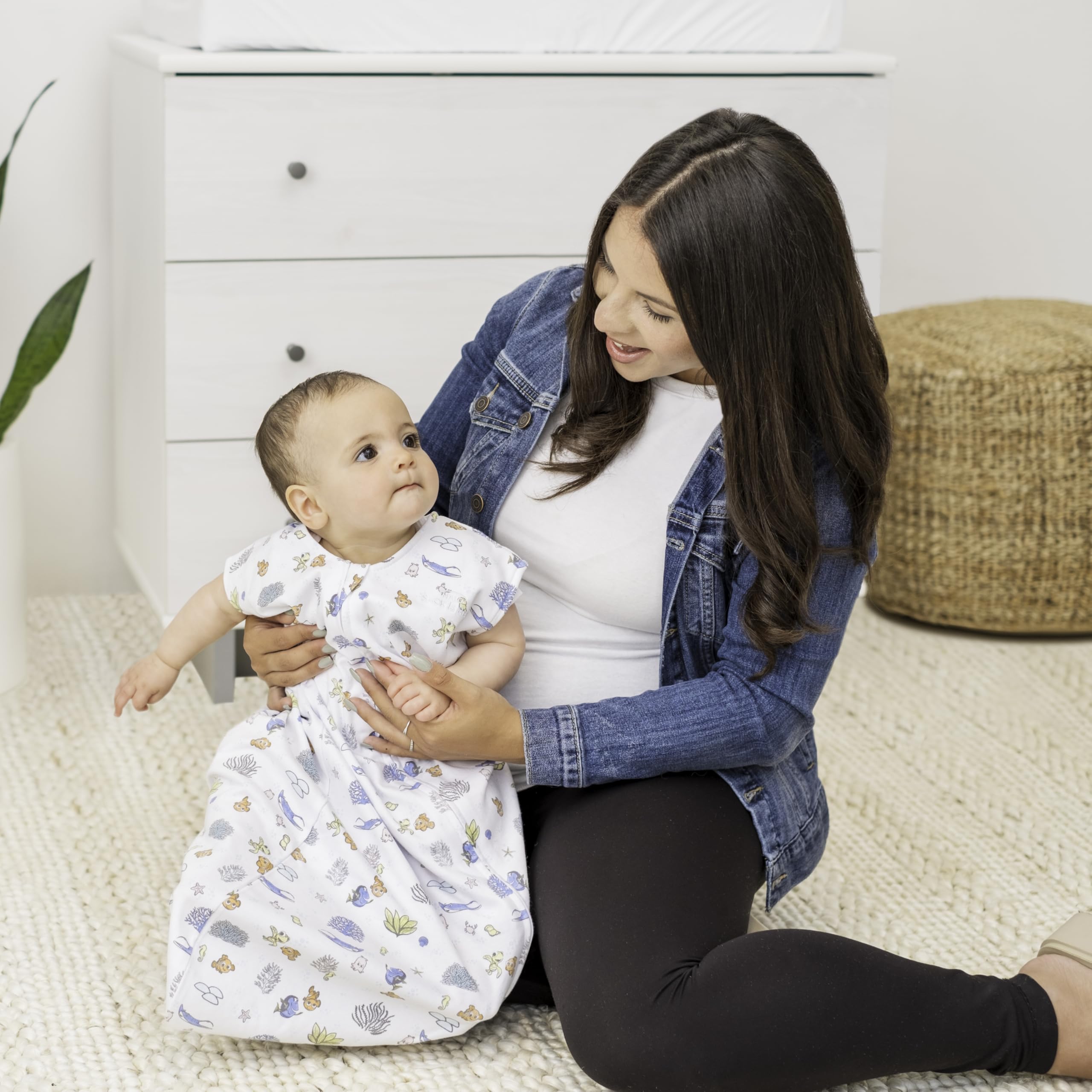 HALO SleepSack bottom zipper enables easy diaper changes with neckline zipper guard
