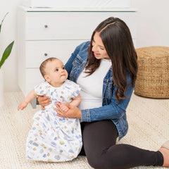 HALO SleepSack bottom zipper enables easy diaper changes with neckline zipper guard