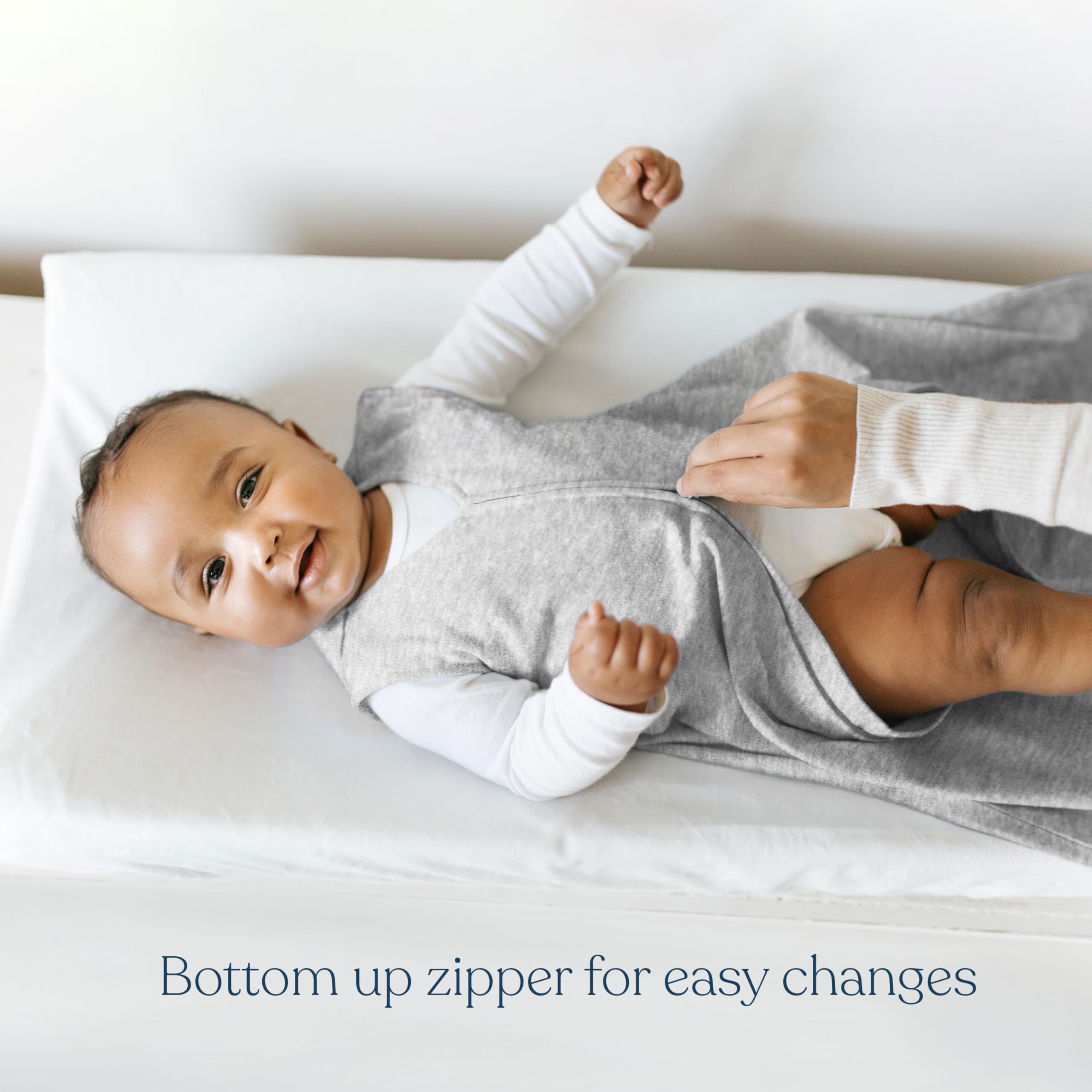HALO Sleepsack Daisy hip-healthy design allows kicking while keeping baby warm.