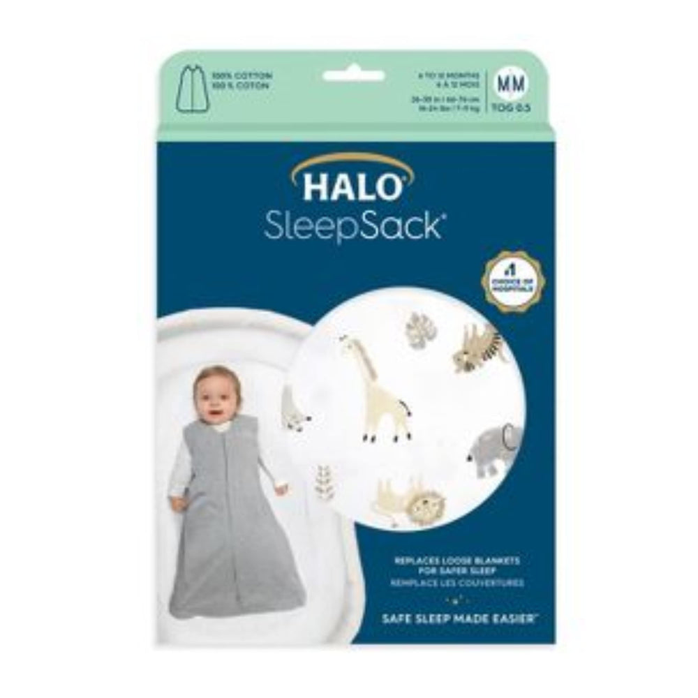 HALO SleepSack bottom-opening zipper enables quick diaper changes