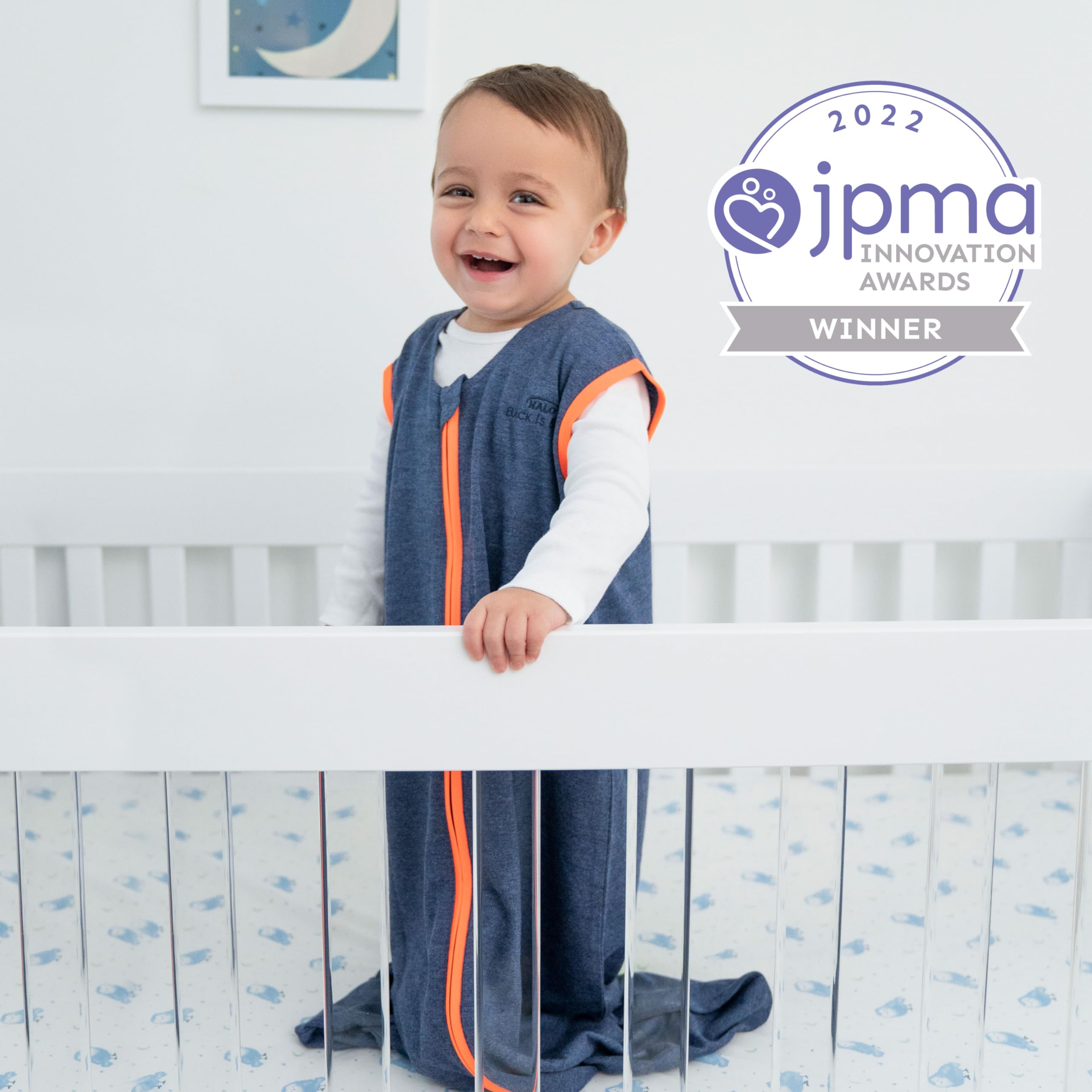 Halo Sleepsack hip-friendly design supports healthy hip development