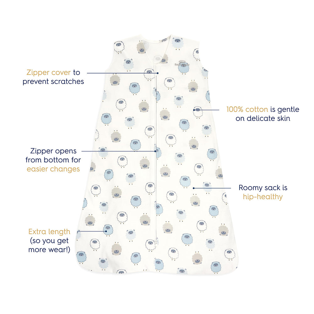 HALO SleepSack hip-healthy design supports safe hip positioning