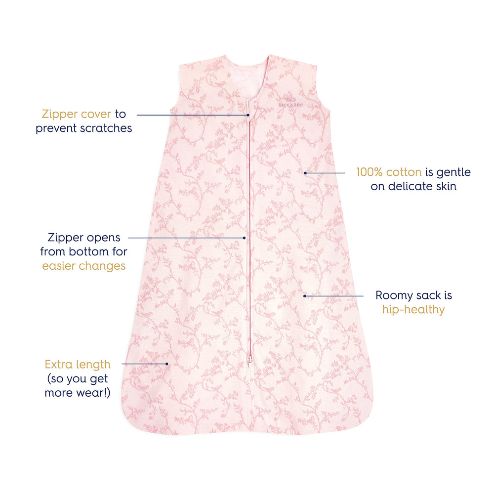 Halo SleepSack hip-healthy design supports proper hip positioning during sleep.