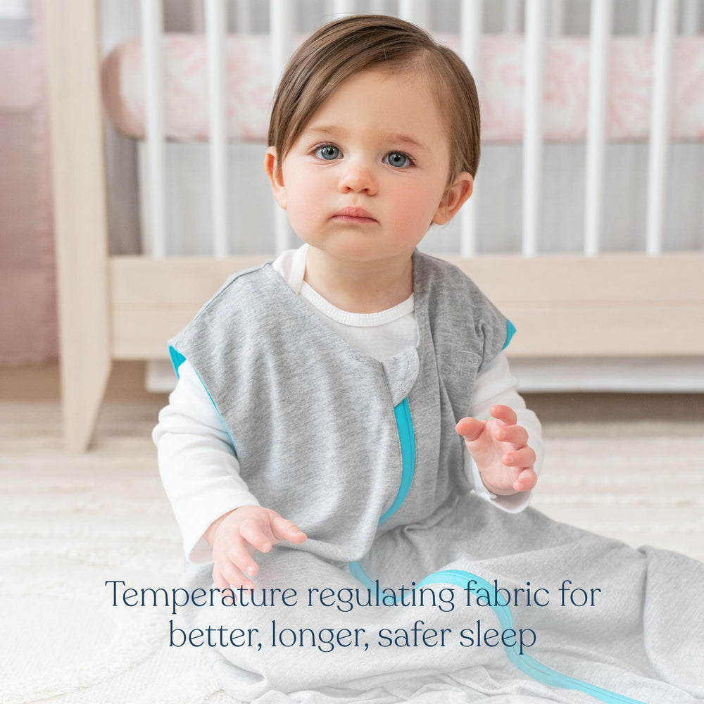 HALO Sleepsack Ideal Temp inverted zipper design enables easy diaper changes with soft protection