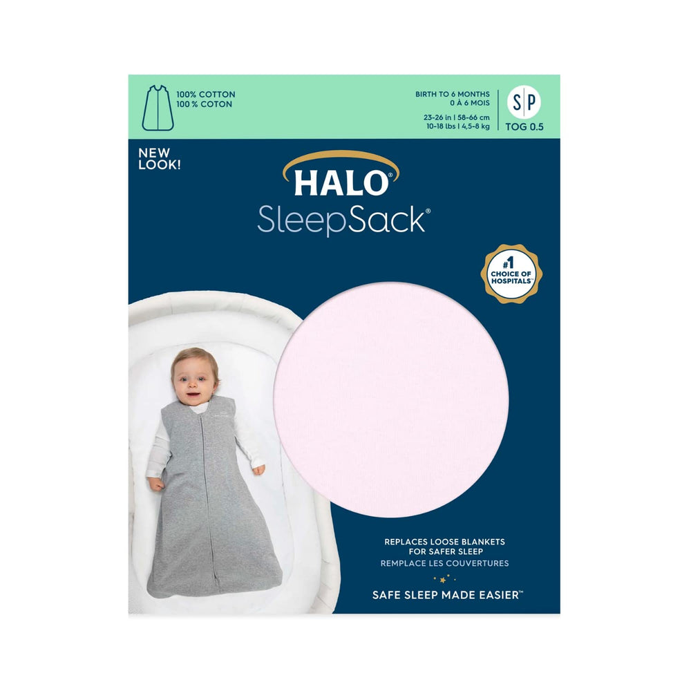 HALO Sleepsack inverted zipper design for easy diaper changes.