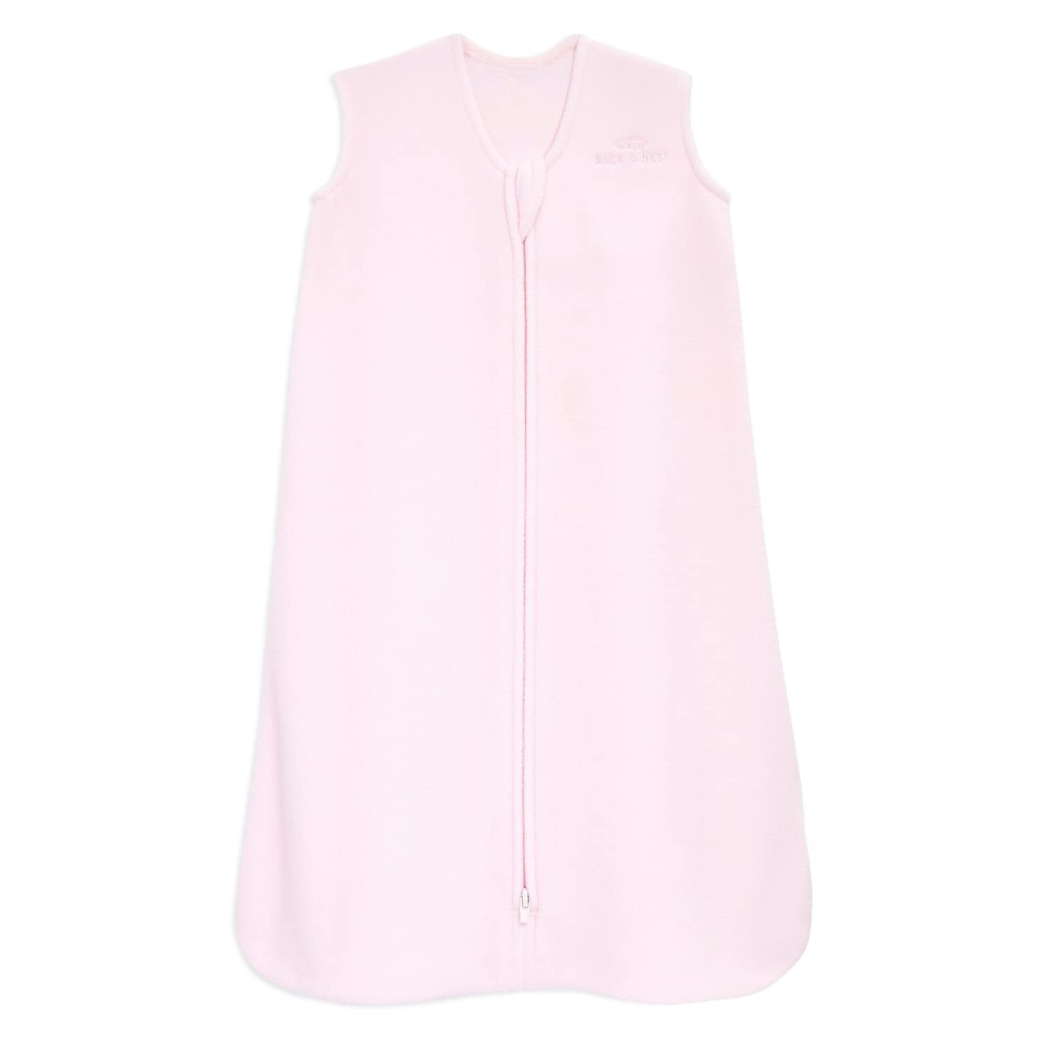 HALO SleepSack microfleece in soft pink for cozy, safe sleep.