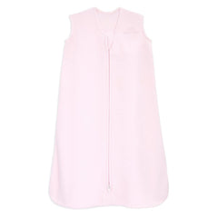 HALO SleepSack microfleece in soft pink for cozy, safe sleep.