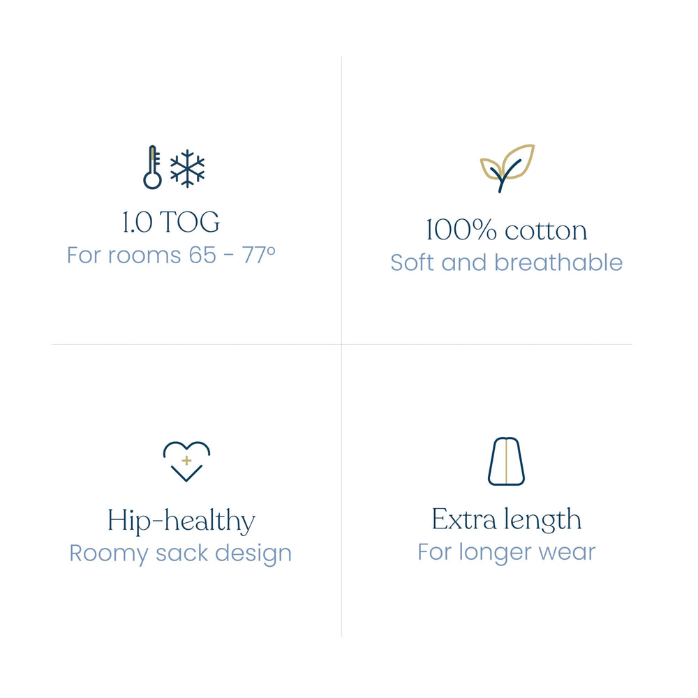 HALO SleepSack roomy sack supports growth while staying secure