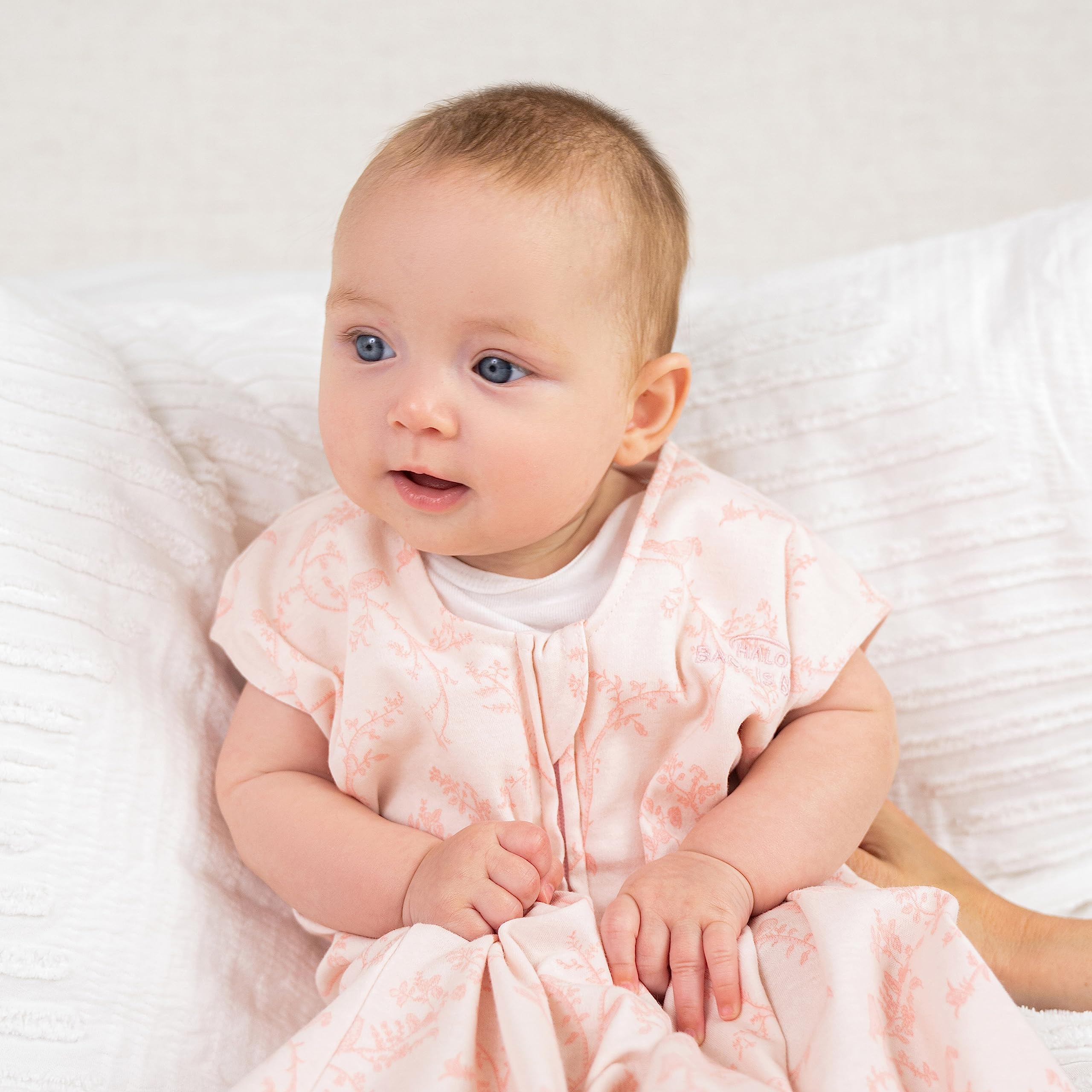 Halo SleepSack uses soft 100% cotton fabric gentle on baby's skin.