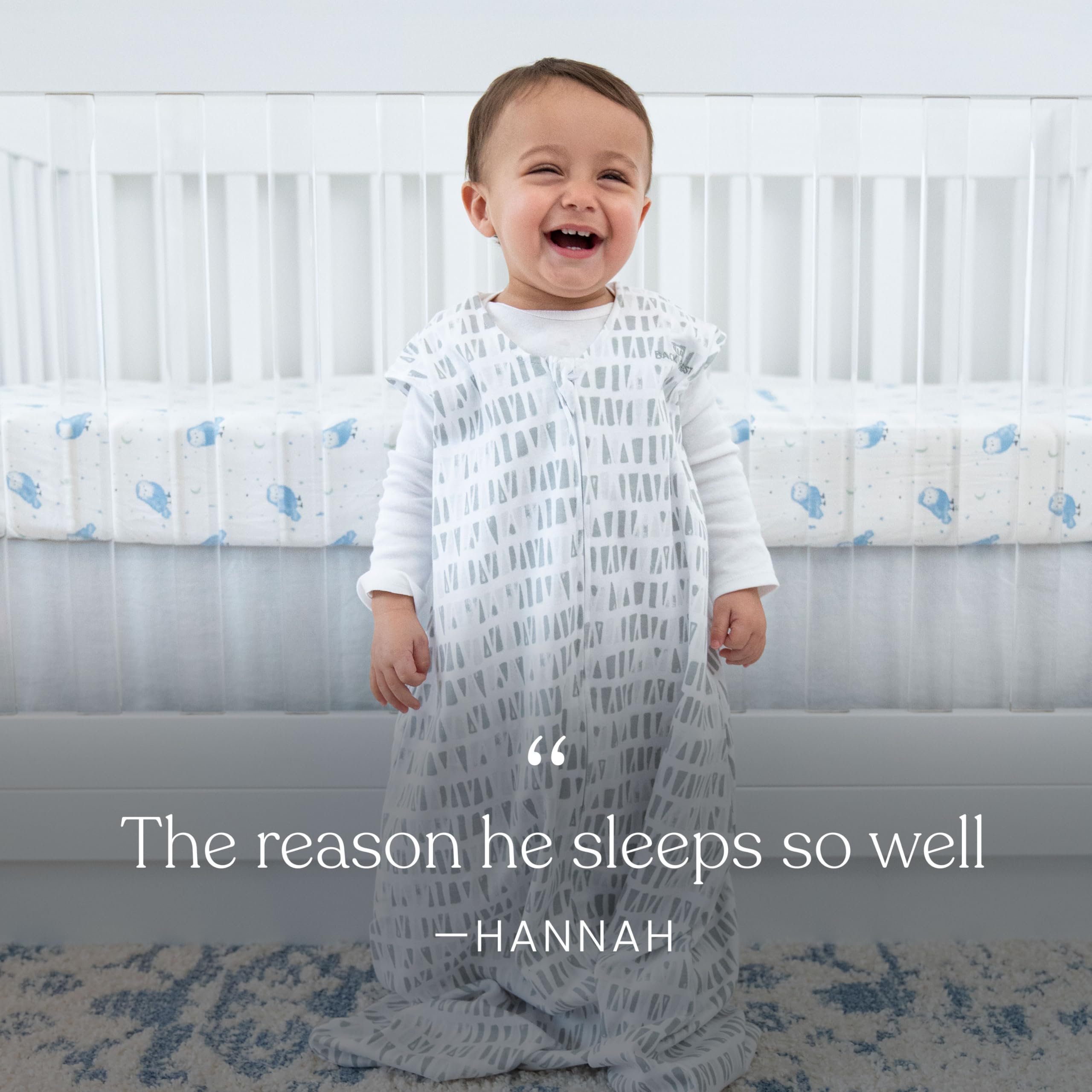 HALO SleepSack soft cotton fabric for gentle skin comfort.