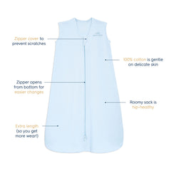 HALO SleepSack soft cotton interlock texture provides gentle warmth