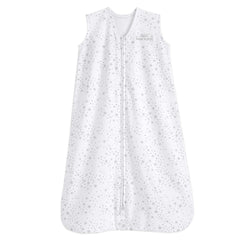 HALO SleepSack Midnight Moons with soft cotton texture for cozy warmth.