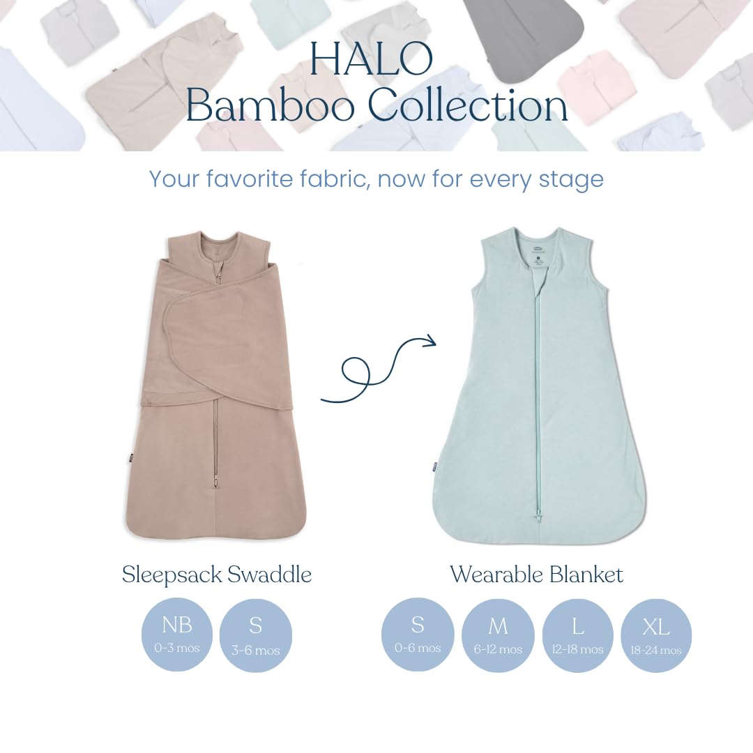 HALO SleepSack SuperSoft three-way swaddle wings provide a snug, adjustable fit
