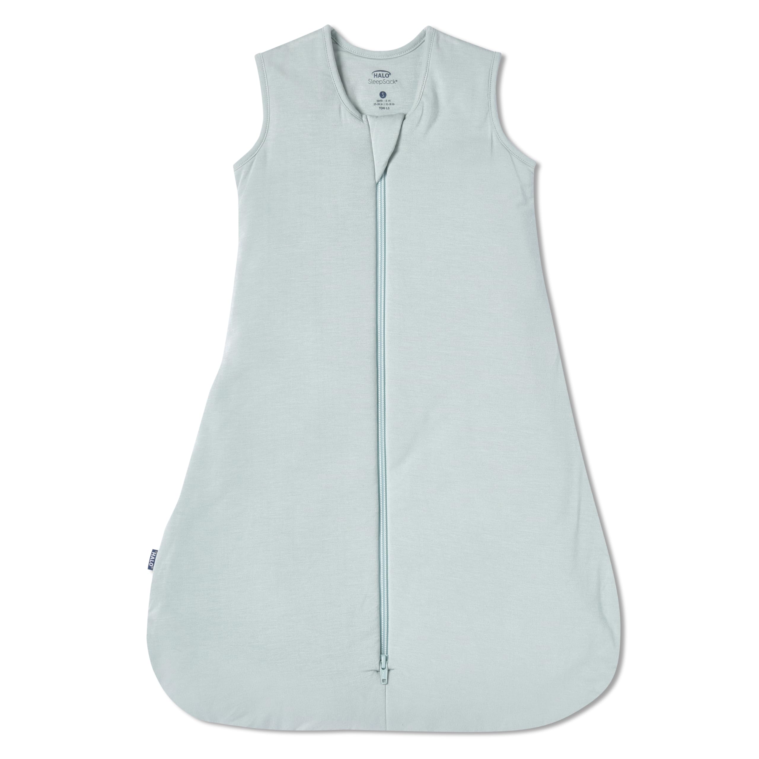 Halo SleepSack SuperSoft fabric close-up shows bamboo viscose softness for delicate skin.