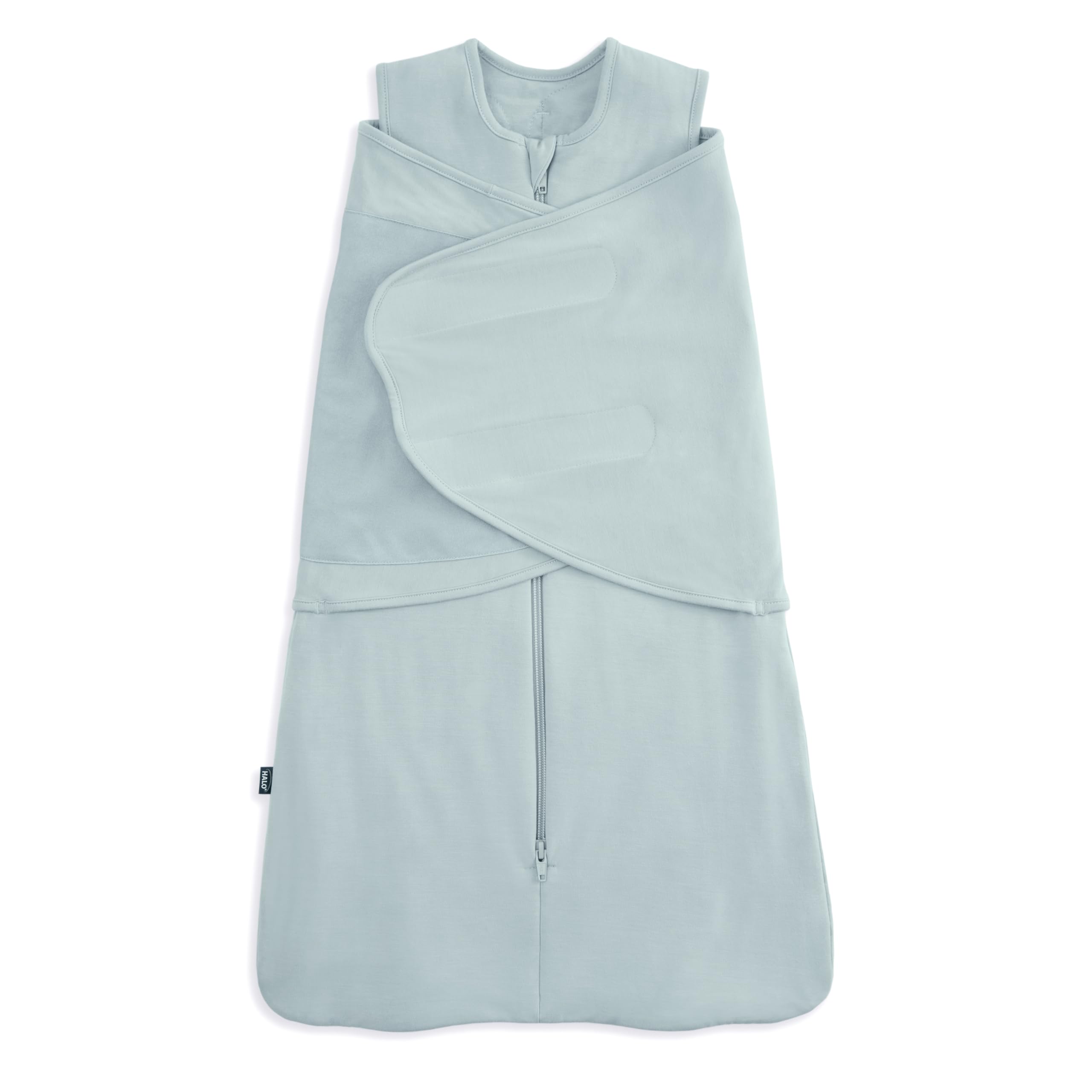 HALO SleepSack SuperSoft swaddle, cozy bamboo viscose for breathable newborn comfort.