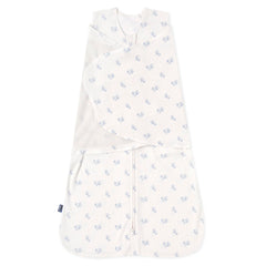 HALO Sleepsack Swaddle floral vintage stripe front view showing cozy, safe sleep design