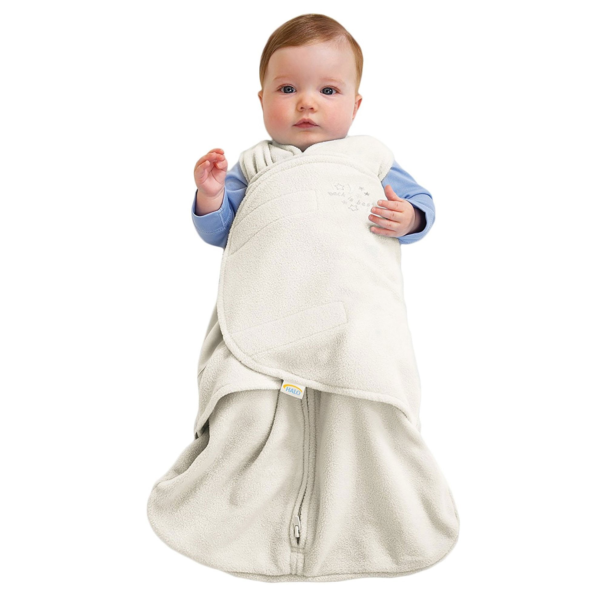 HALO Sleepsack Swaddle hands-to-face mode aids self soothing during naps
