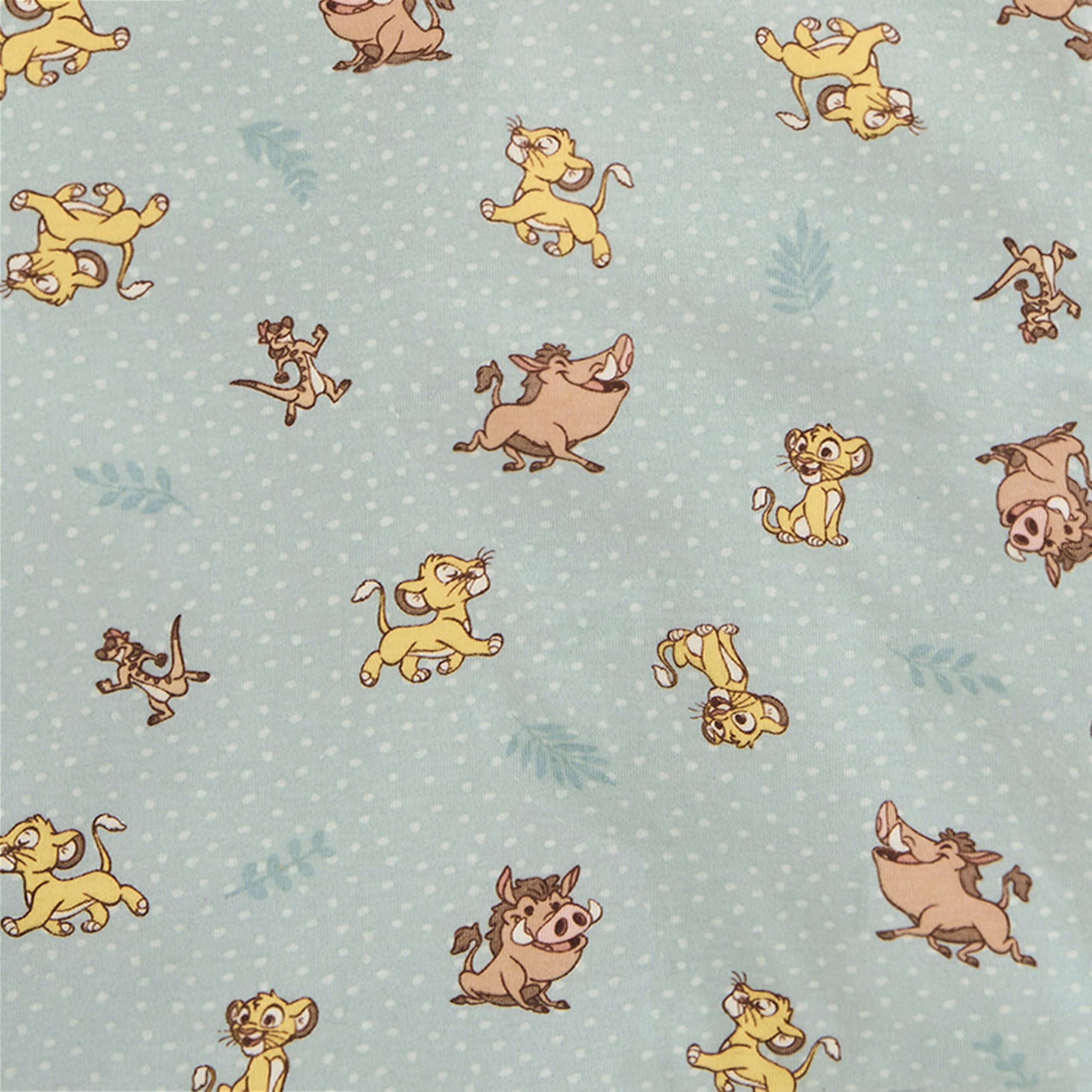 HALO Sleepsack Swaddle Lion King Friends two-arms-out supports transition as baby learns self-soothing.