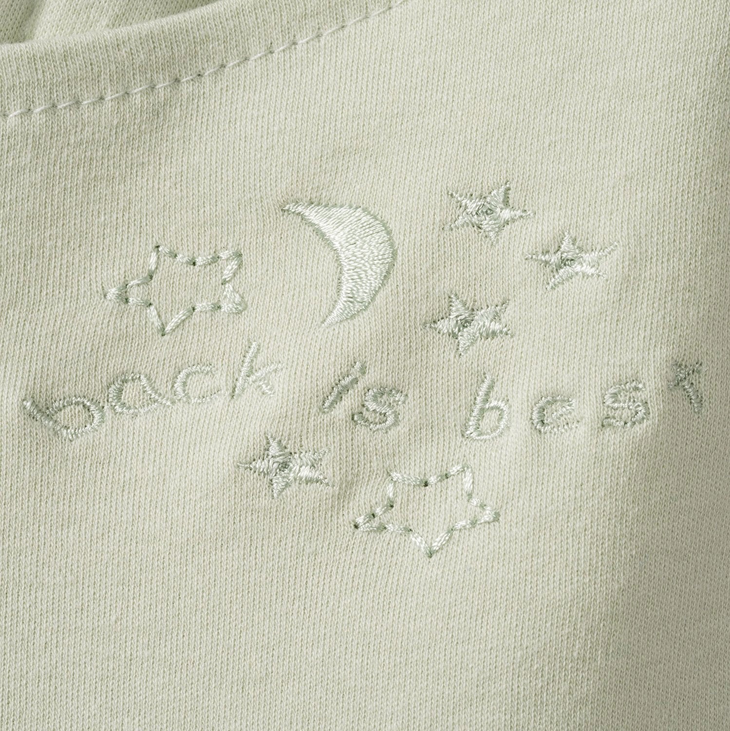 HALO Sleepsack Swaddle sleeveless neck opening shows coolness and snug fit.