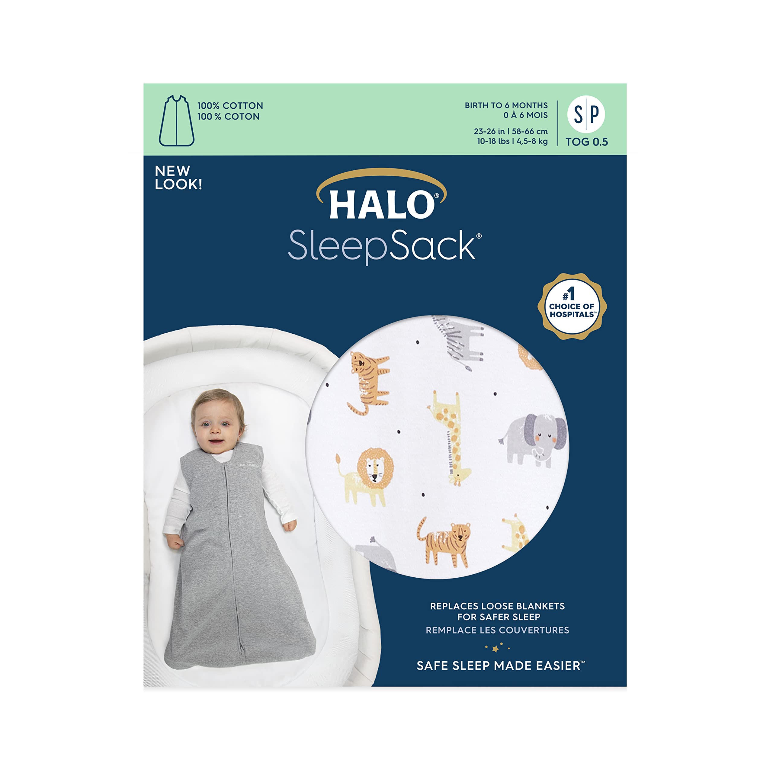 HALO SleepSack TOG 0.5 ideal for warm climates and light layering.
