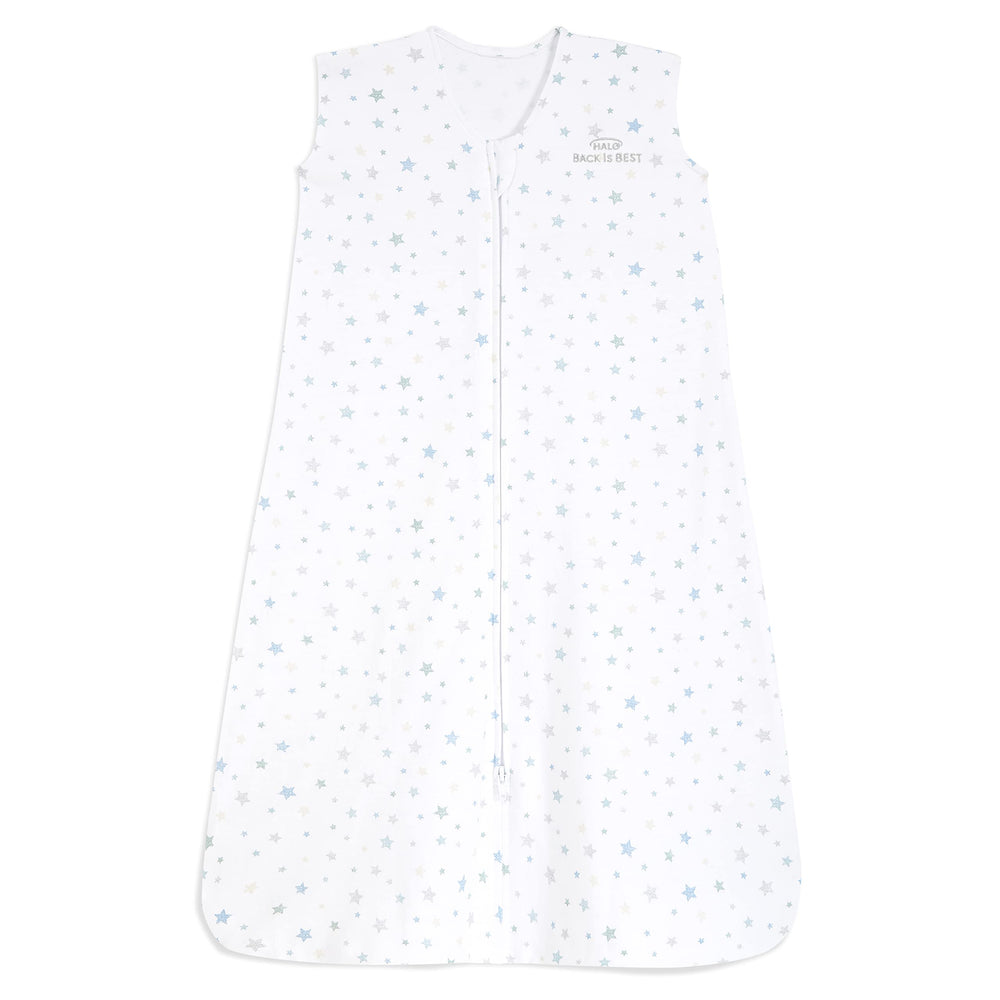 HALO SleepSack Twinkle Blue wearable blanket keeps baby snug and secure at night.