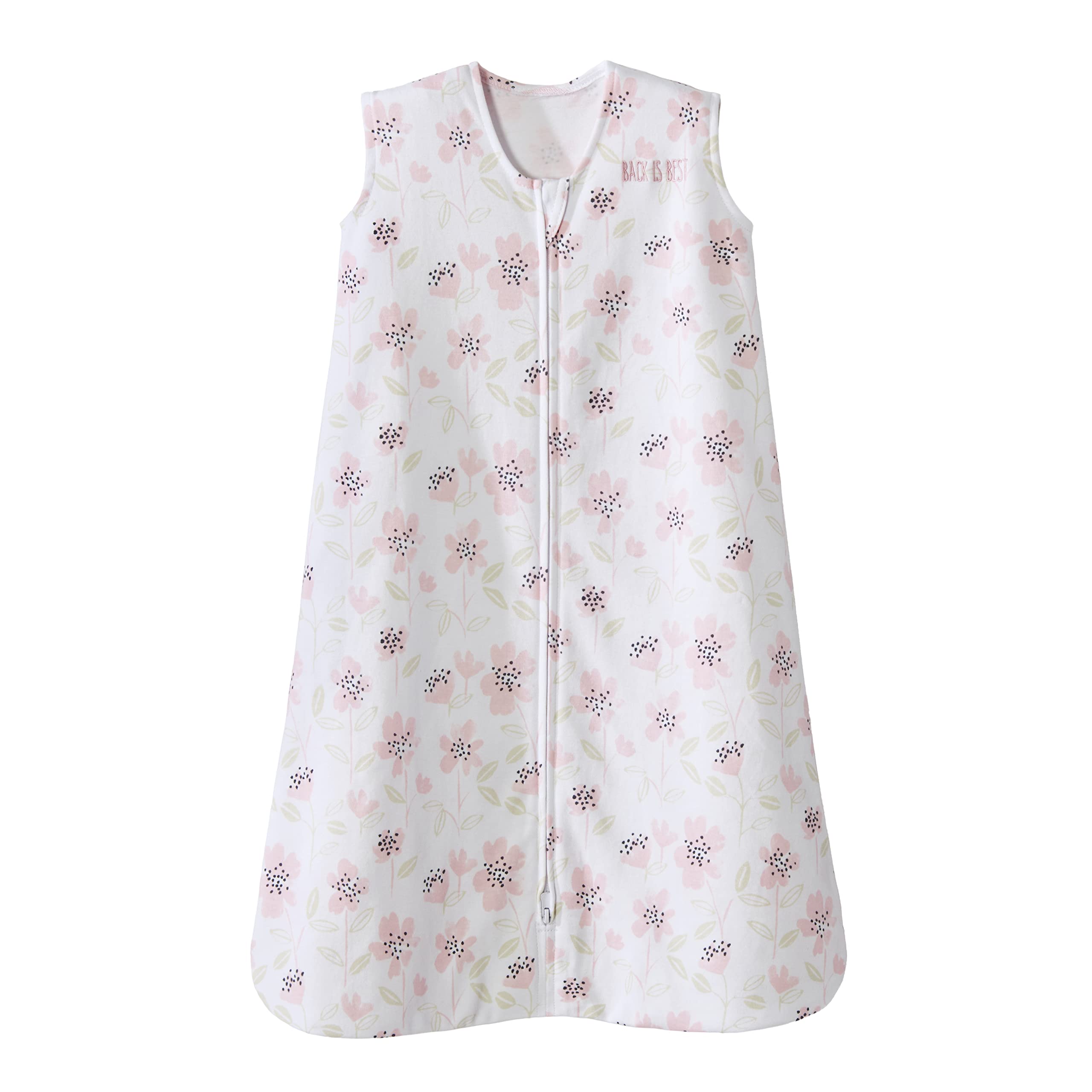 HALO SleepSack Wildflower Blush on baby, cozy wearable blanket for safe sleep