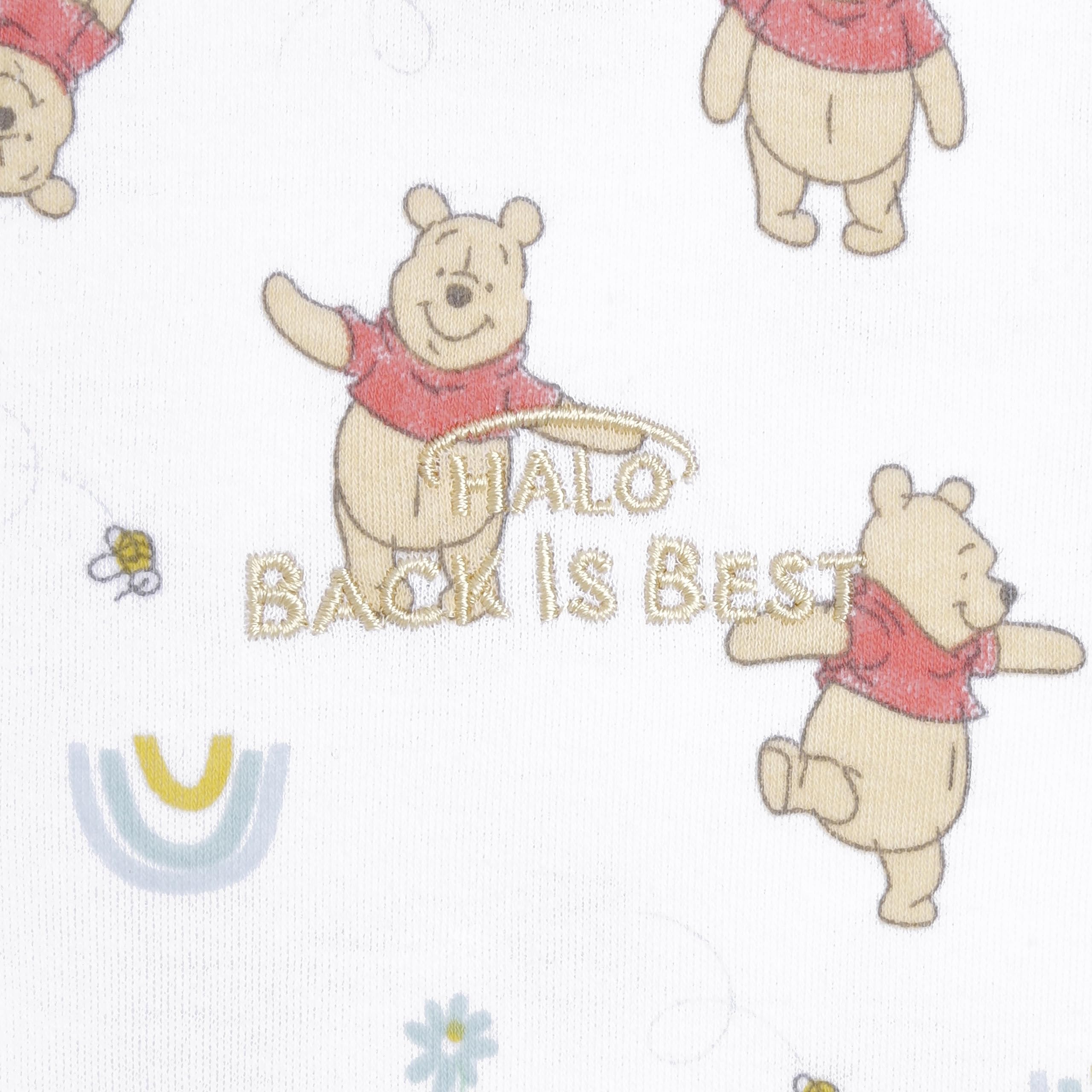 Halo Winnie Rainbows Sleepsack size small fits 3–6 months, 13–18 lb.