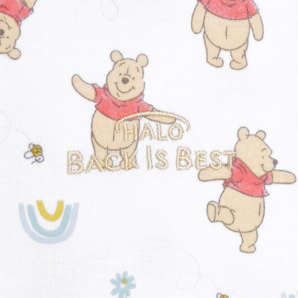 Halo Winnie Rainbows Sleepsack size small fits 3–6 months, 13–18 lb.