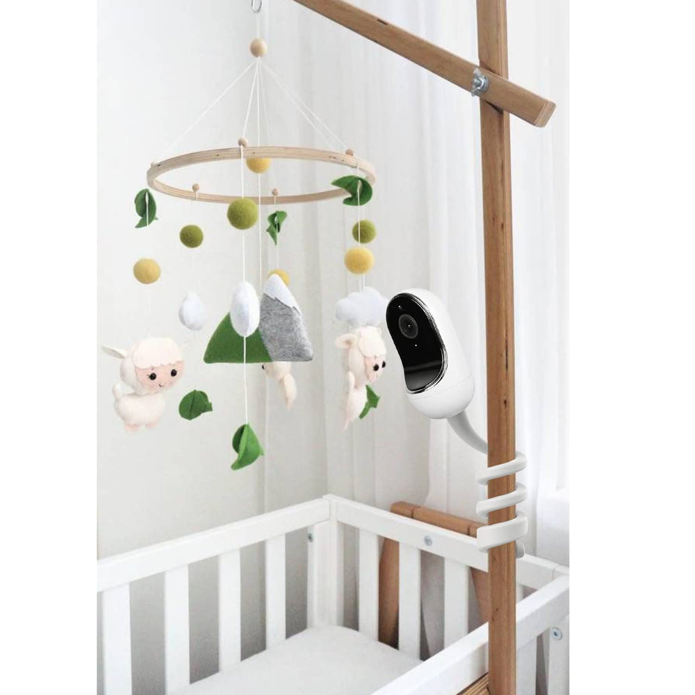 Haloera silicone mount demonstrates soft touch and safe contact on nursery furniture