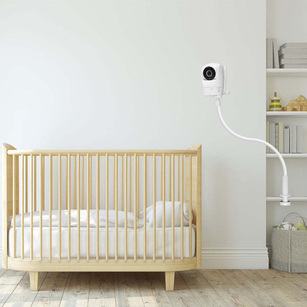 Knob clamp ensures tool-free, safe installation on cribs or shelves.