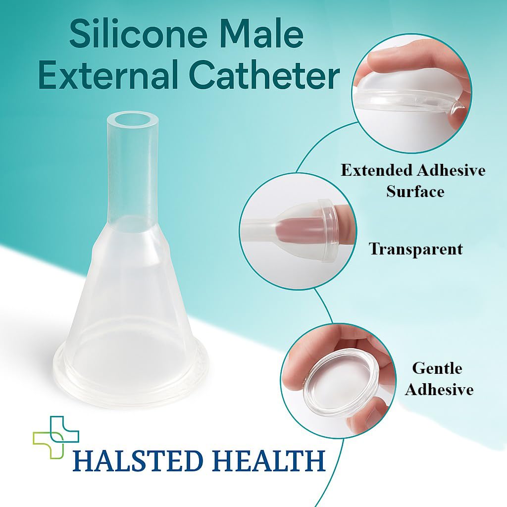 Halsted Health kink-resistant silicone catheter designed for steady flow and reliability.