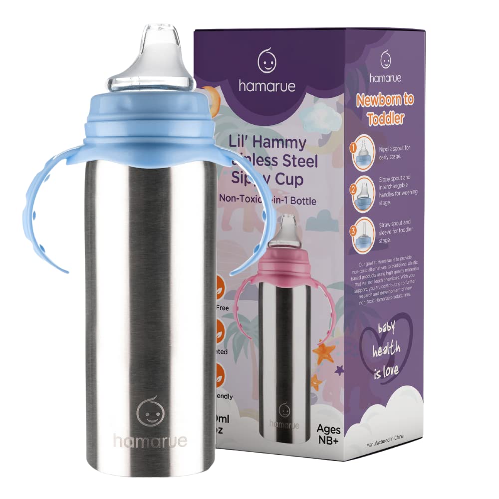 Hamarue car-seat and stroller cup holder friendly blue design.